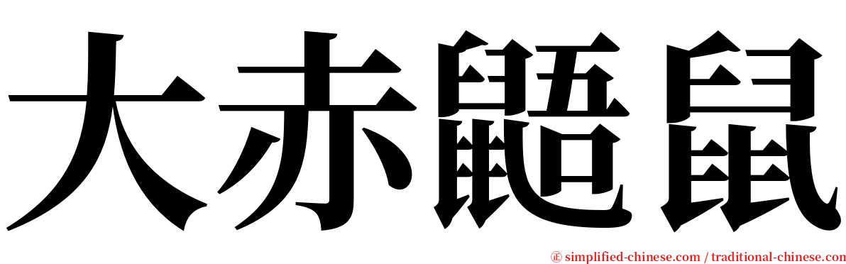 大赤鼯鼠 serif font