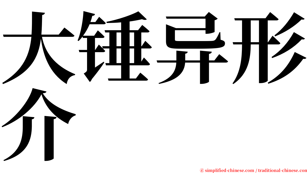 大锤异形介 serif font