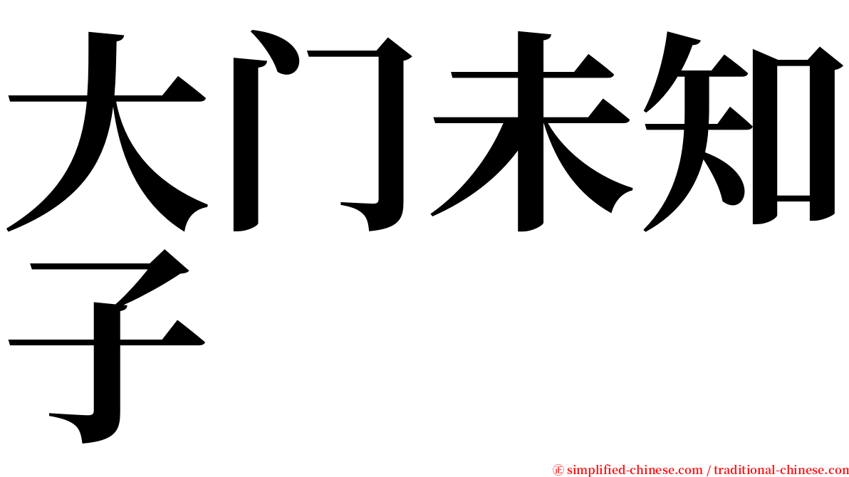 大门未知子 serif font