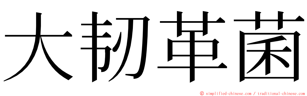 大韧革菌 ming font