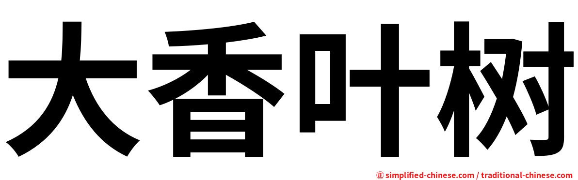 大香叶树