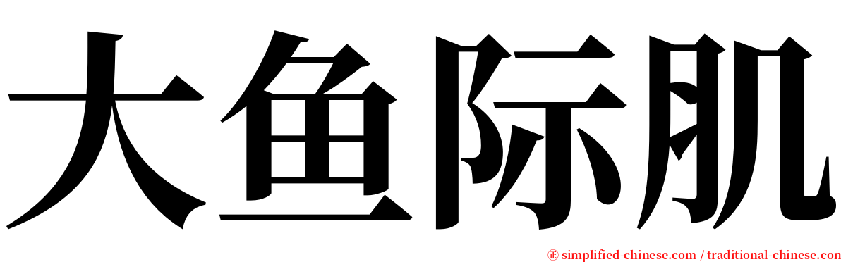 大鱼际肌 serif font