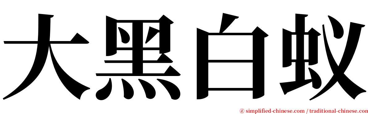 大黑白蚁 serif font