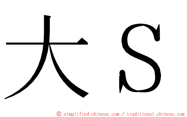 大Ｓ ming font