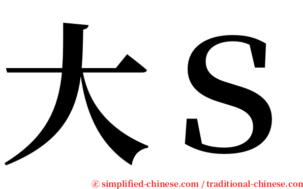 大Ｓ serif font