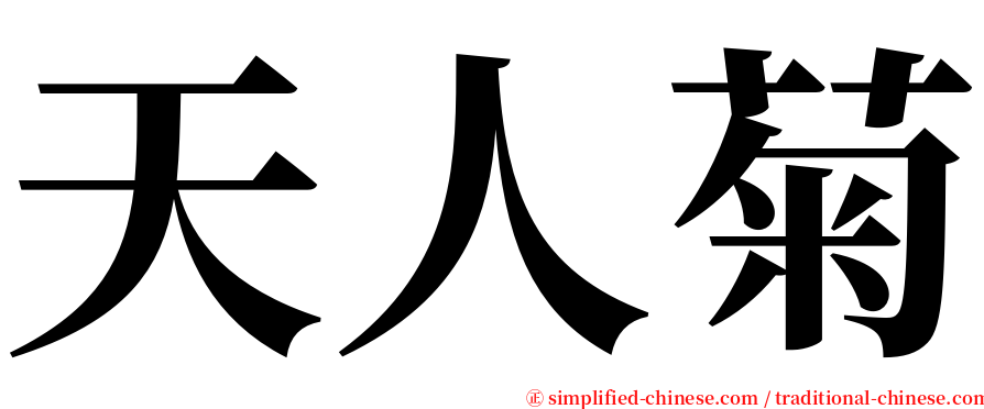 天人菊 serif font