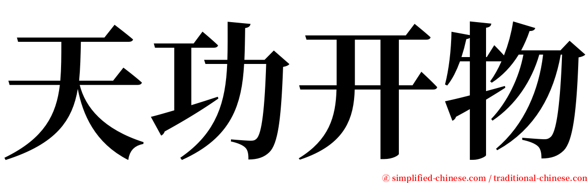 天功开物 serif font