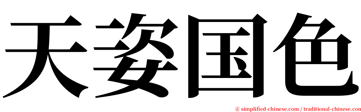 天姿国色 serif font