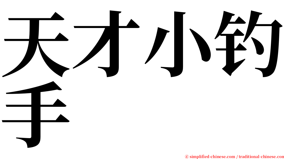 天才小钓手 serif font