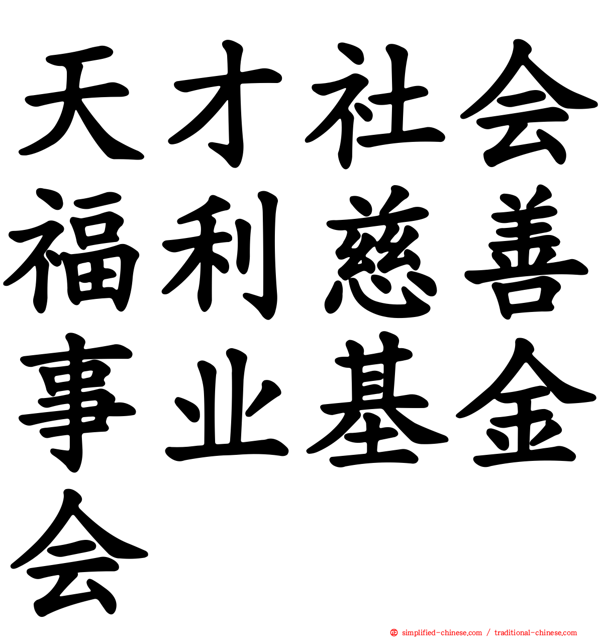 天才社会福利慈善事业基金会