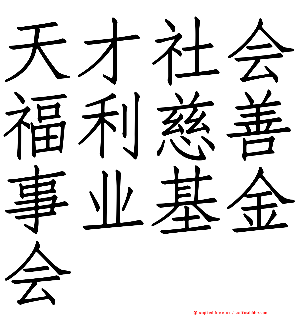 天才社会福利慈善事业基金会