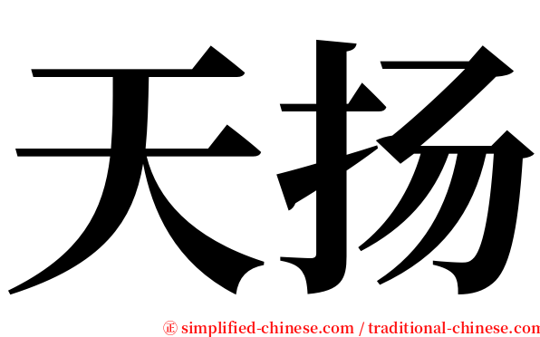 天扬 serif font