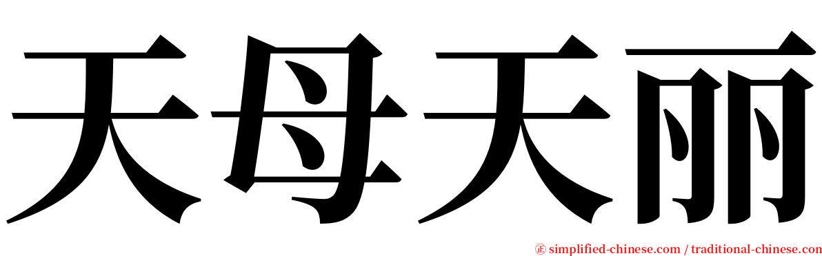 天母天丽 serif font