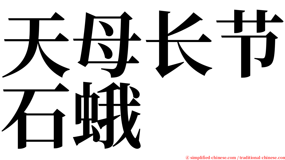 天母长节石蛾 serif font