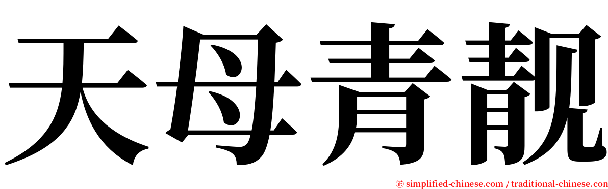 天母青靓 serif font