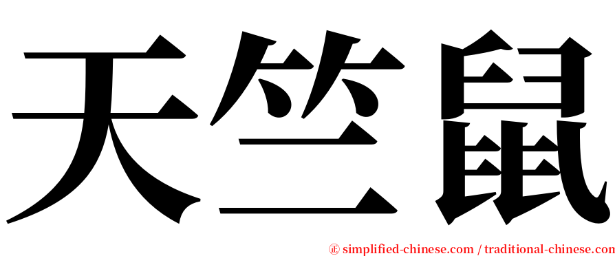 天竺鼠 serif font