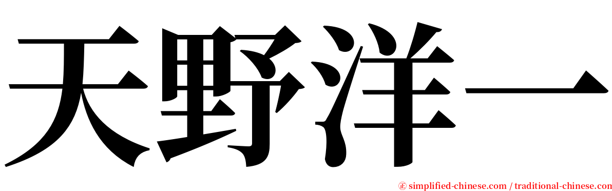 天野洋一 serif font