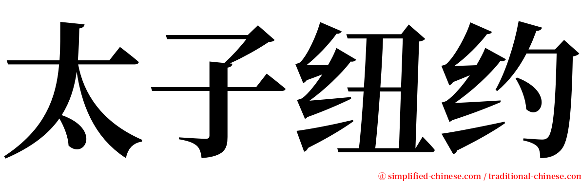 太子纽约 serif font