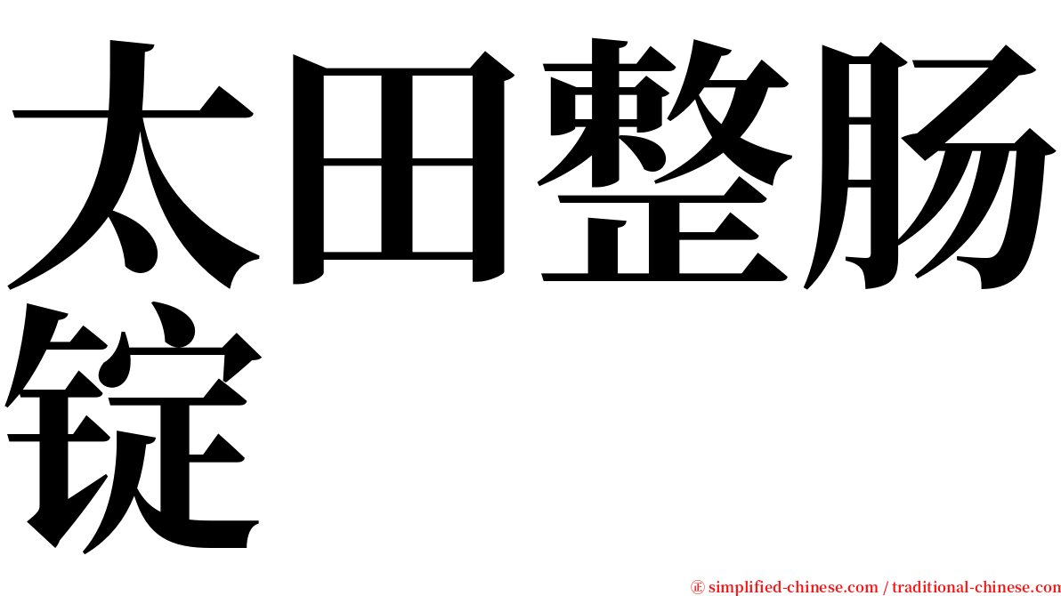 太田整肠锭 serif font