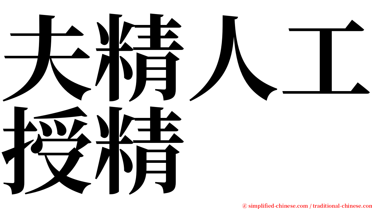 夫精人工授精 serif font