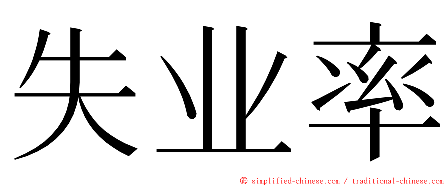 失业率 ming font