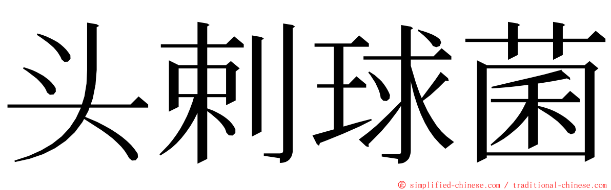 头剌球菌 ming font