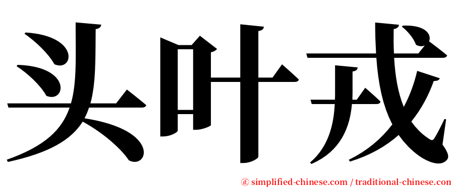 头叶戎 serif font