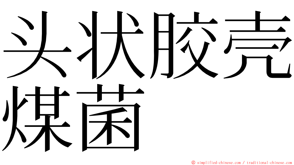 头状胶壳煤菌 ming font