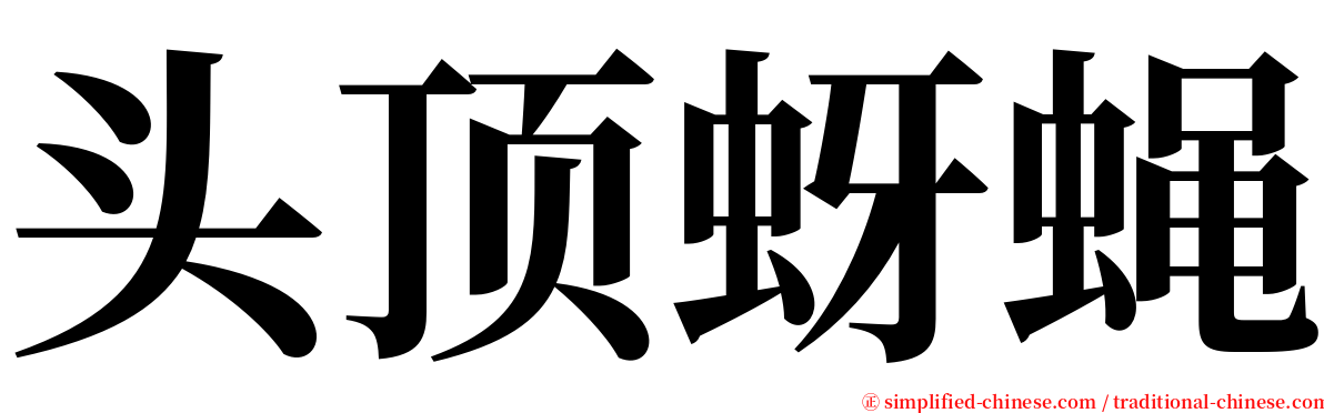 头顶蚜蝇 serif font