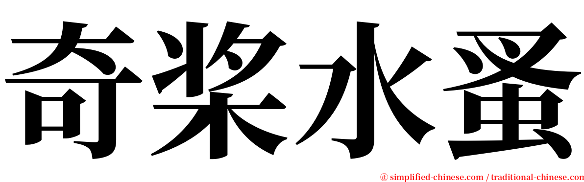 奇桨水蚤 serif font