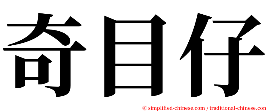 奇目仔 serif font