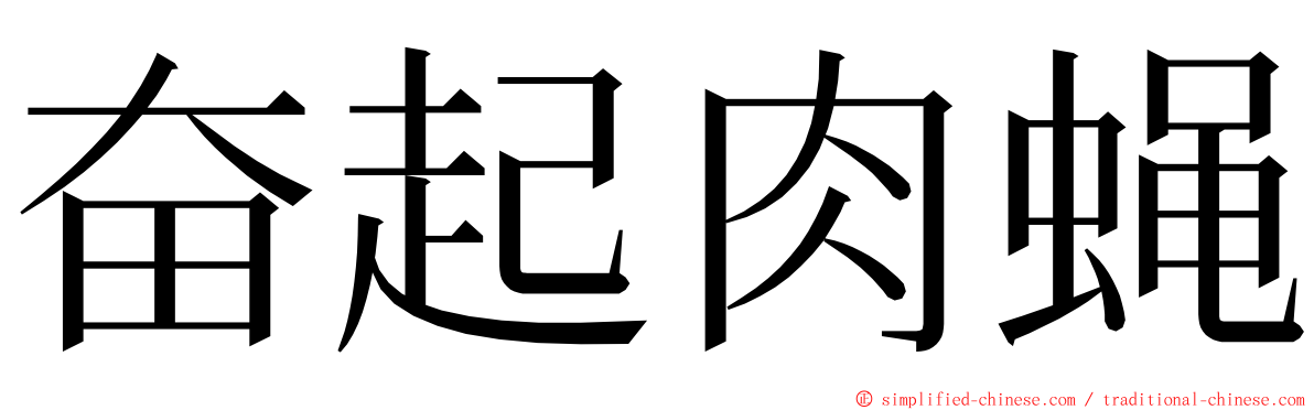 奋起肉蝇 ming font