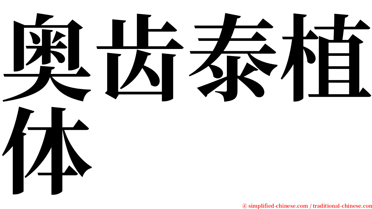 奥齿泰植体 serif font