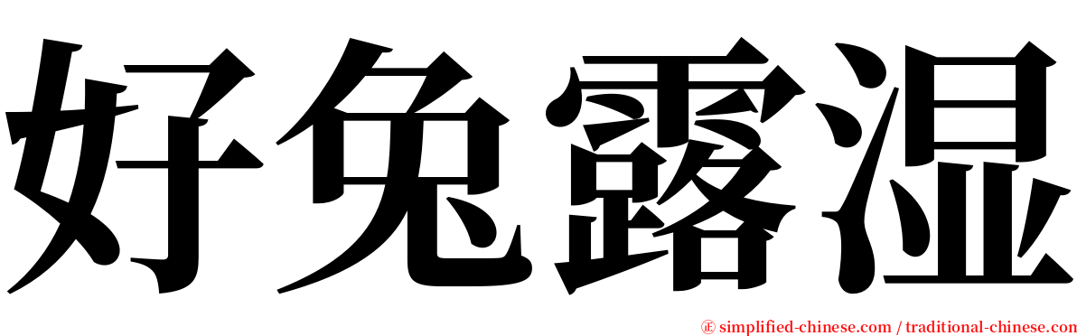 好兔露湿 serif font