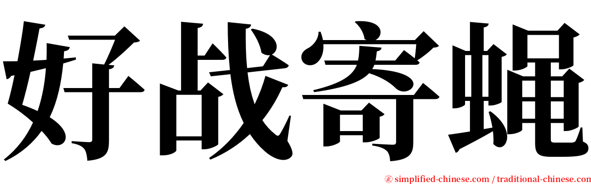 好战寄蝇 serif font