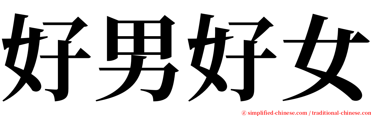 好男好女 serif font