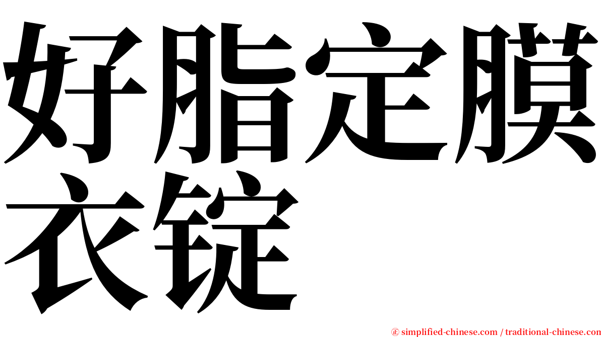 好脂定膜衣锭 serif font