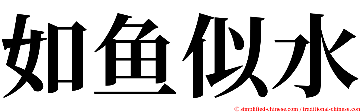 如鱼似水 serif font