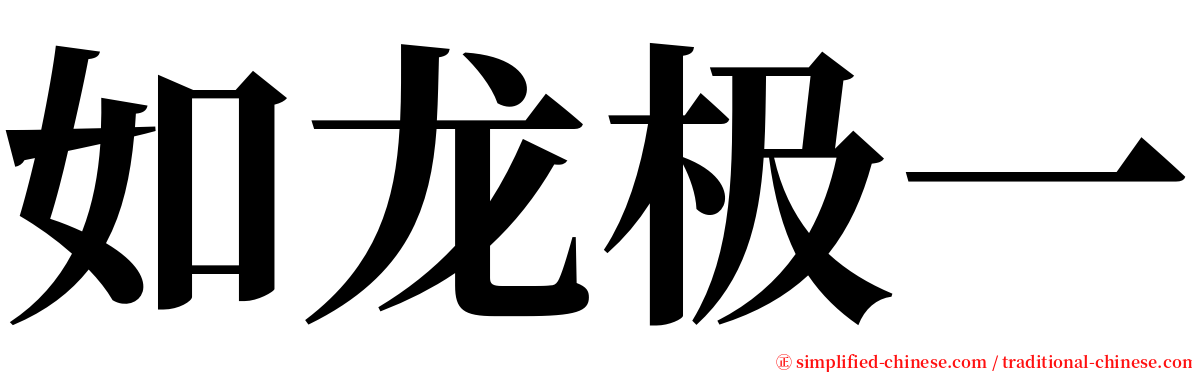 如龙极一 serif font