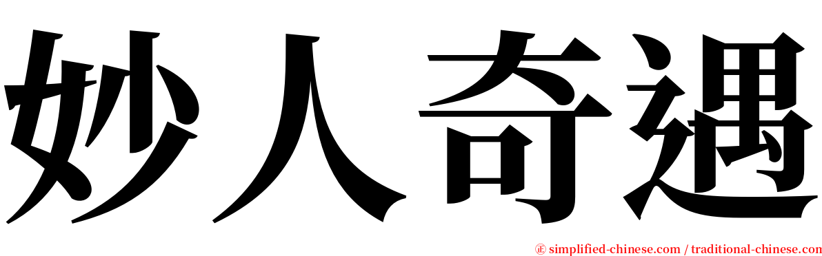 妙人奇遇 serif font