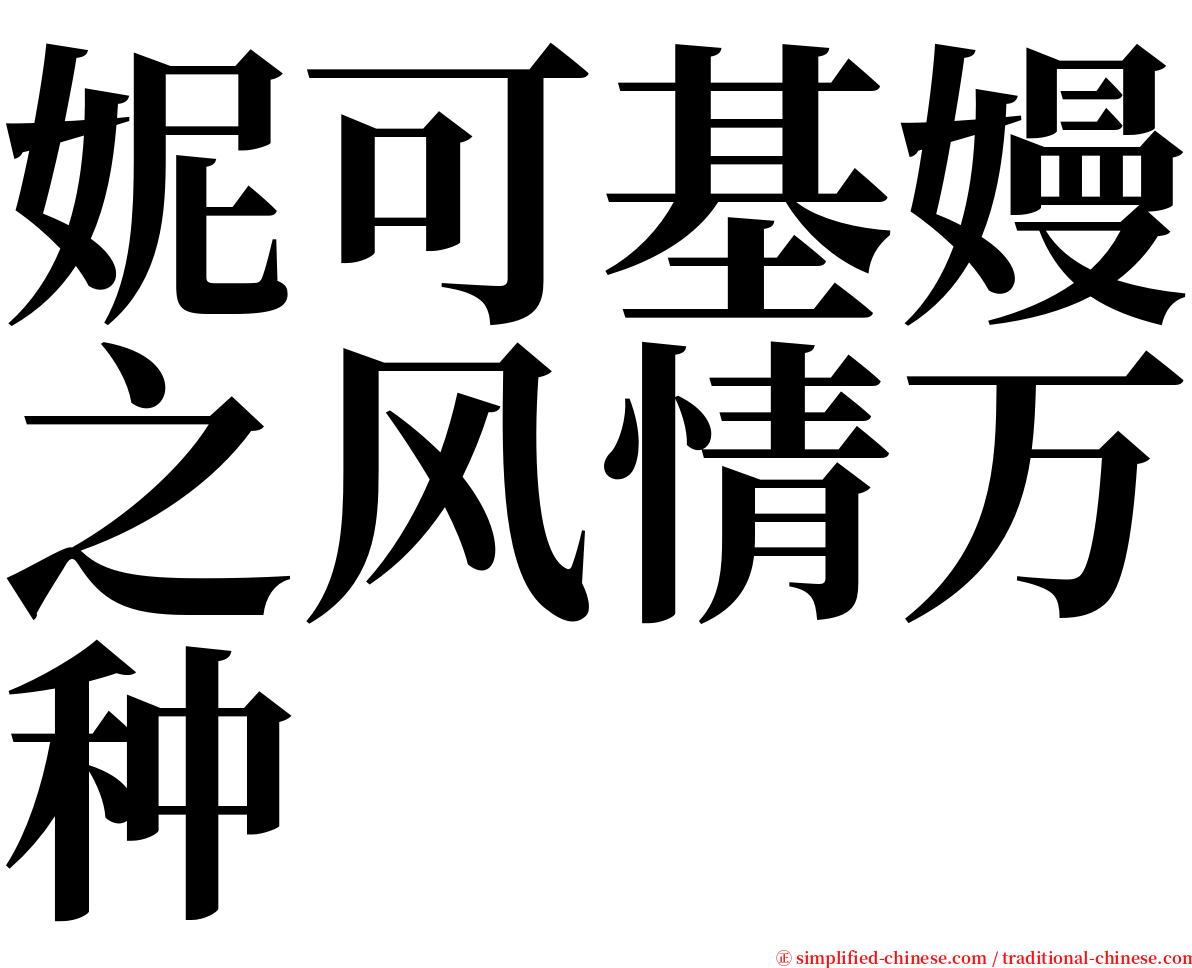 妮可基嫚之风情万种 serif font