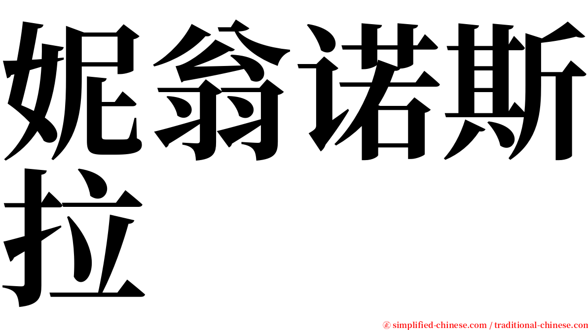 妮翁诺斯拉 serif font