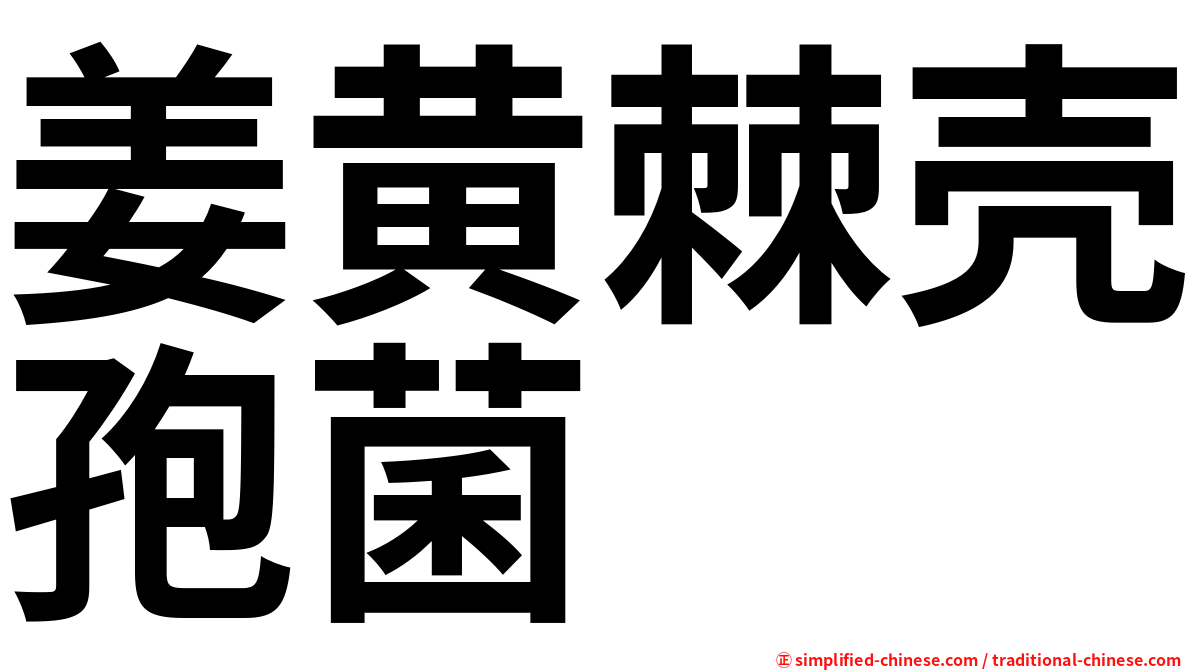 姜黄棘壳孢菌
