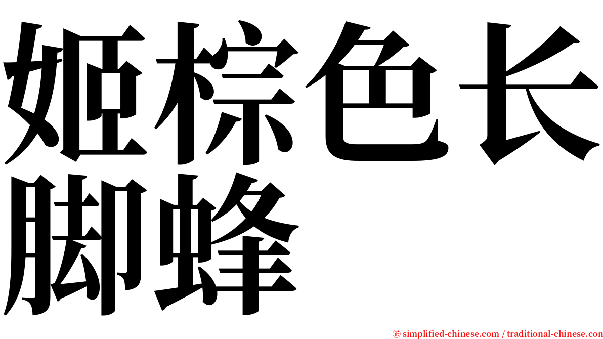 姬棕色长脚蜂 serif font