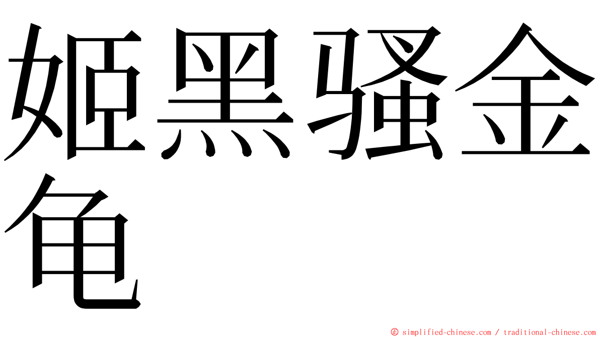 姬黑骚金龟 ming font