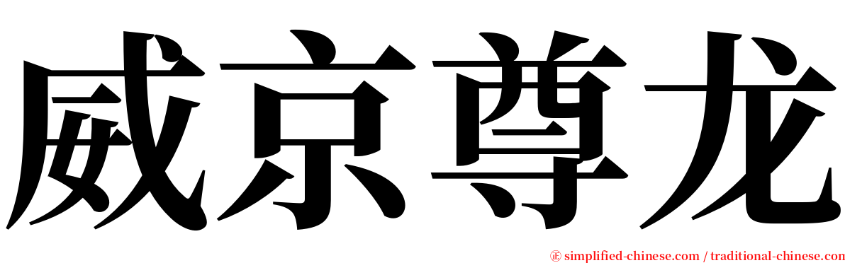 威京尊龙 serif font