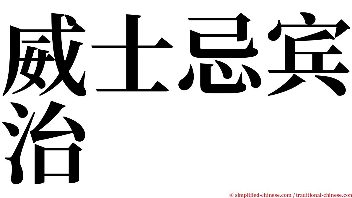 威士忌宾治 serif font