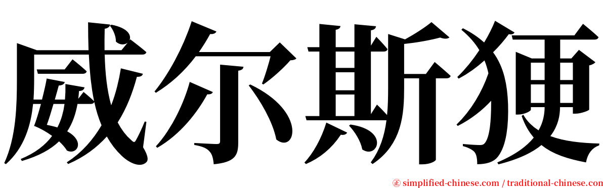 威尔斯㹴 serif font