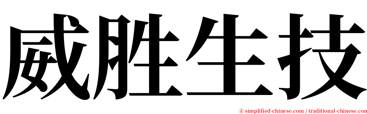 威胜生技 serif font