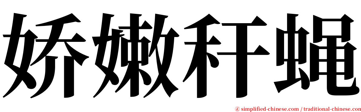 娇嫩秆蝇 serif font